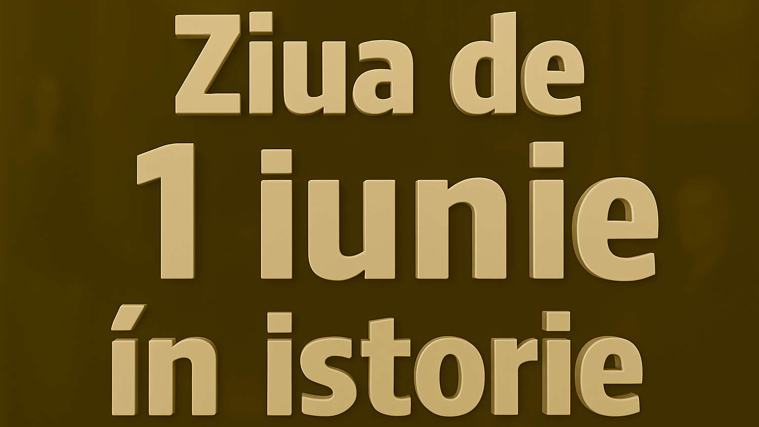 Ziua de 1 iunie în istorie