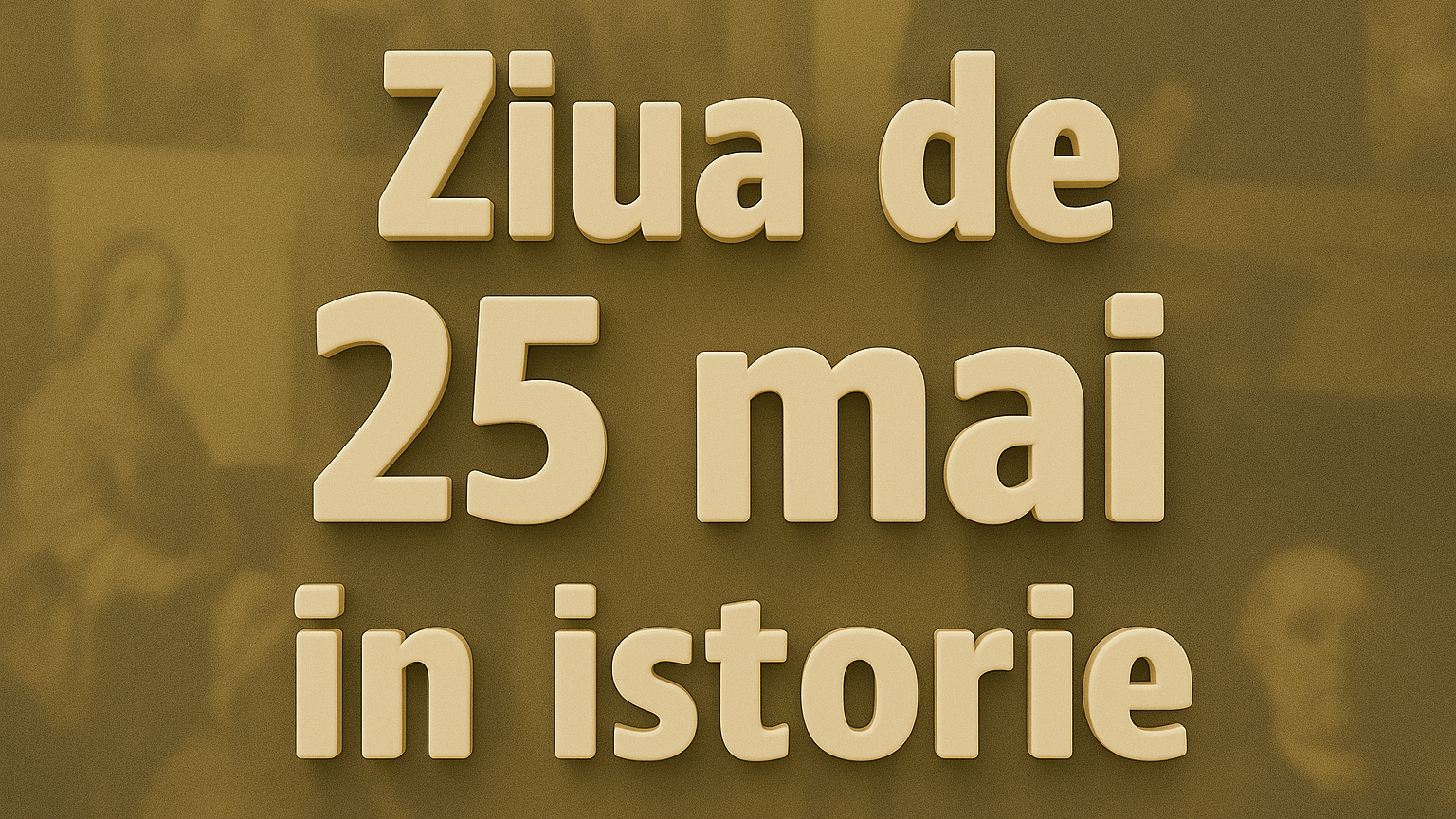 Ziua de 25 Mai în istorie