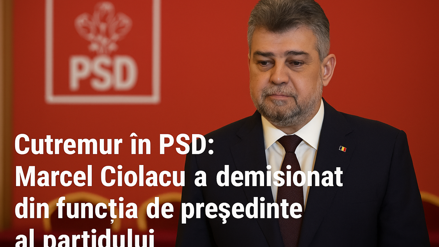 Cutremur în PSD: Marcel Ciolacu a demisionat din funcția de președinte al partidului