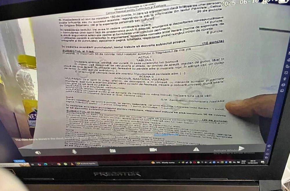 Subiecte la Română, Bac 2025: Eseu despre roman psihologic și text argumentativ din lectură la prima vedere imagine postare