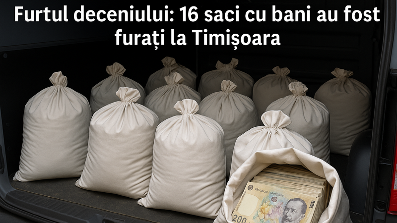 Furtul deceniului la Timișoara: 16 saci cu bani furați de la Poșta Română, găsiți într-o autoutilitară imagine postare